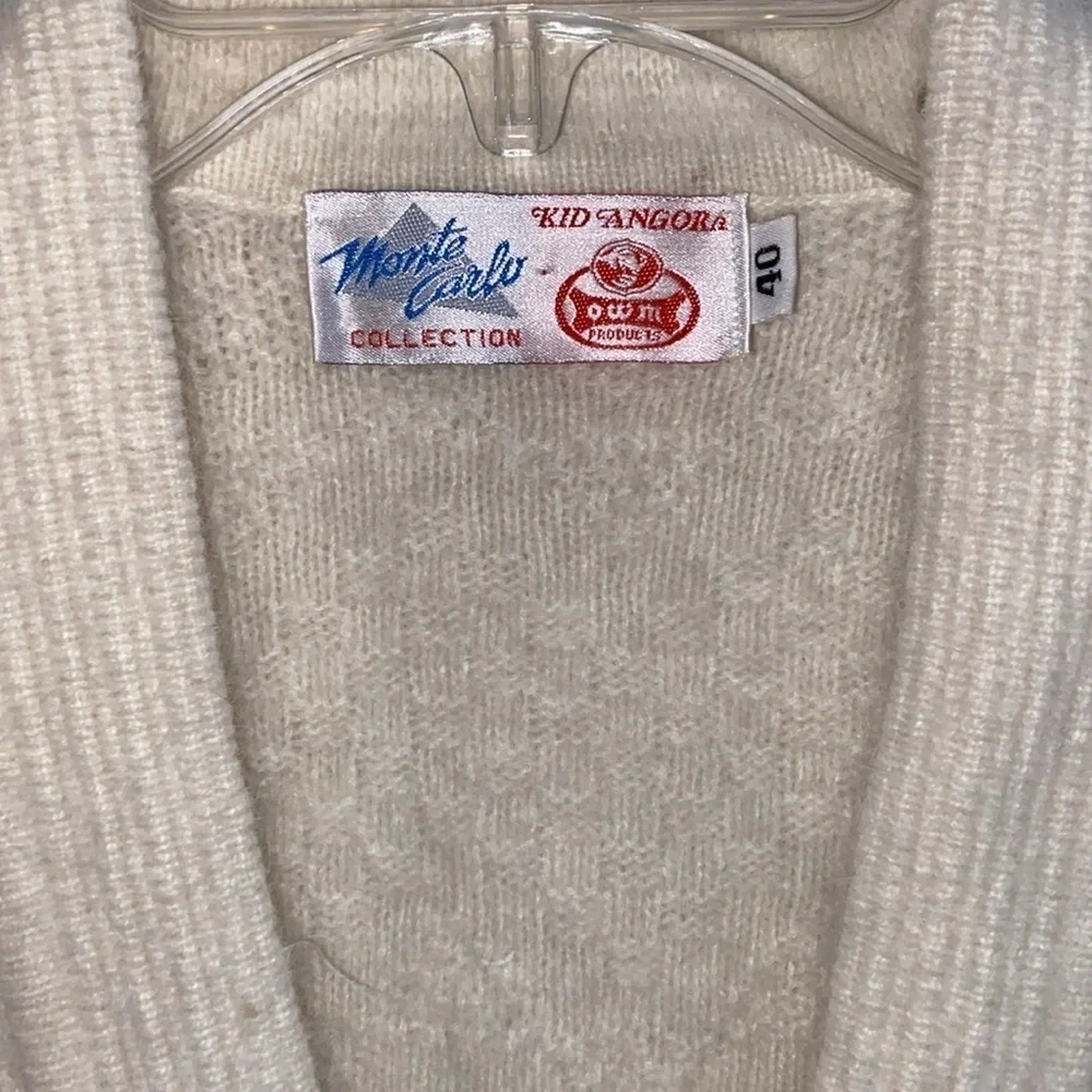 Vintage Monte Carlo Collection Kid Angora Sweater Vest size 40, good condition